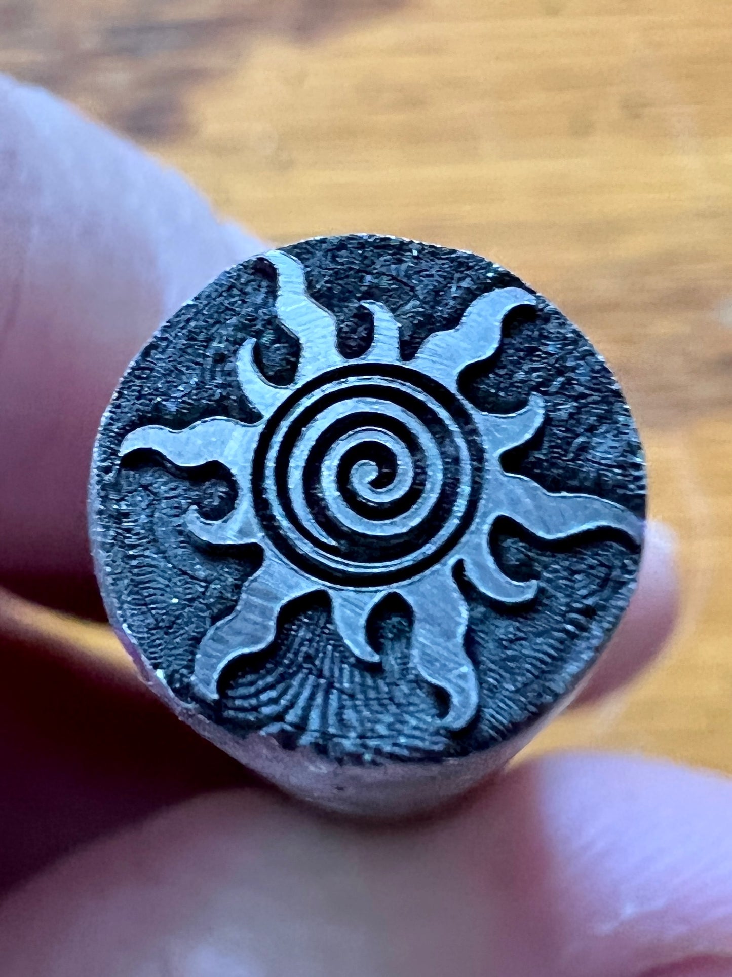 Spiral sun stamp