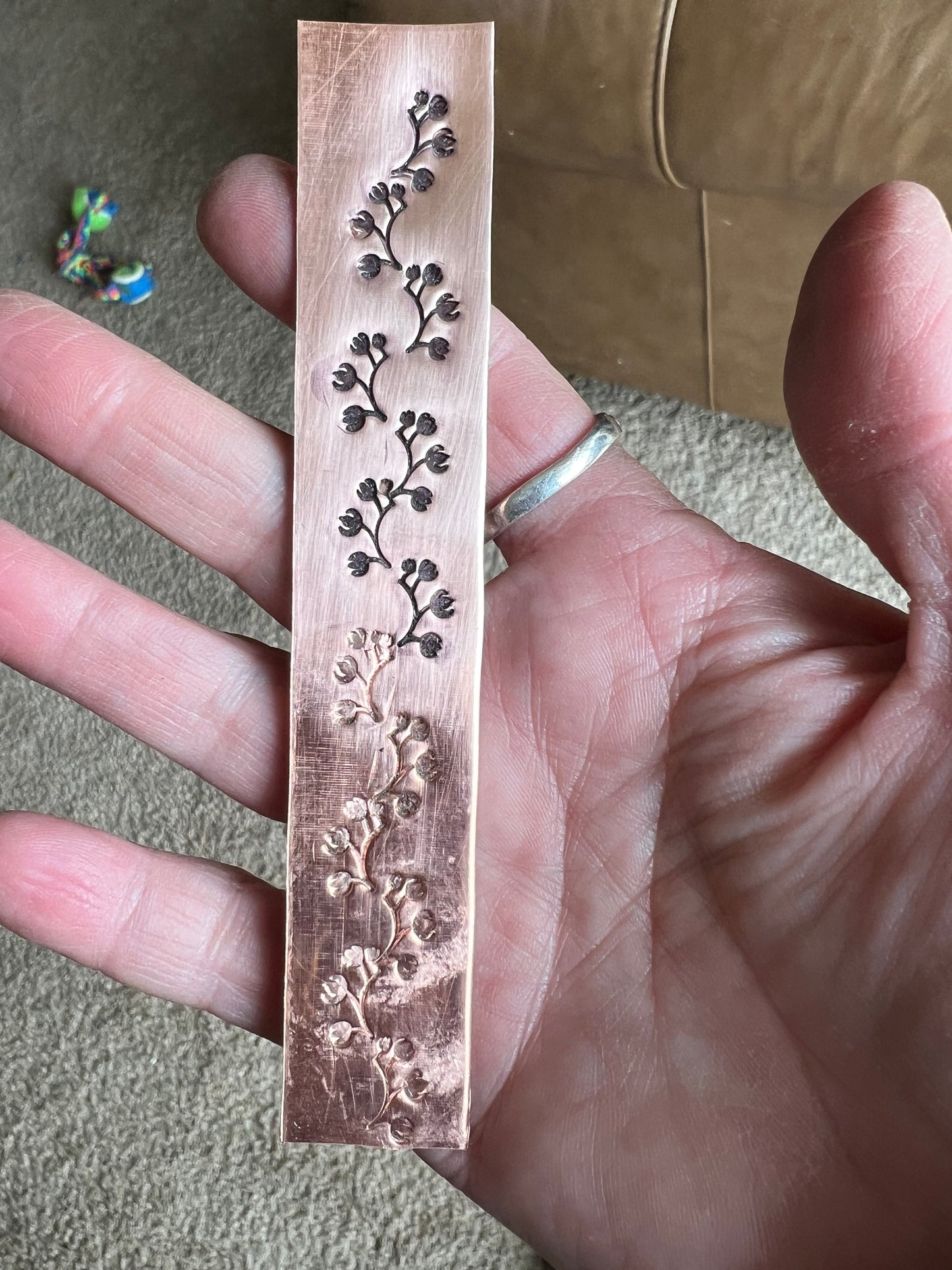 Lotus semi circle stamp