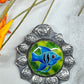 Enamel fish pendant