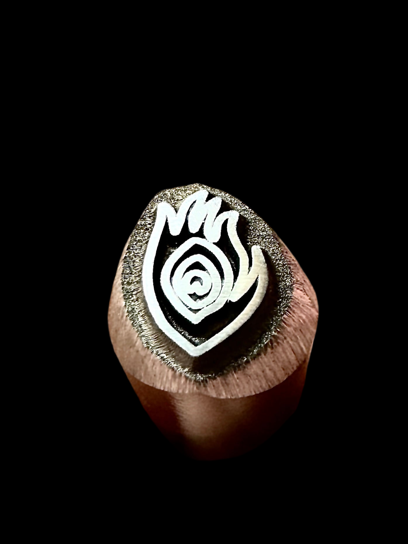 Peacock feather stamp