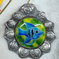 Enamel fish pendant