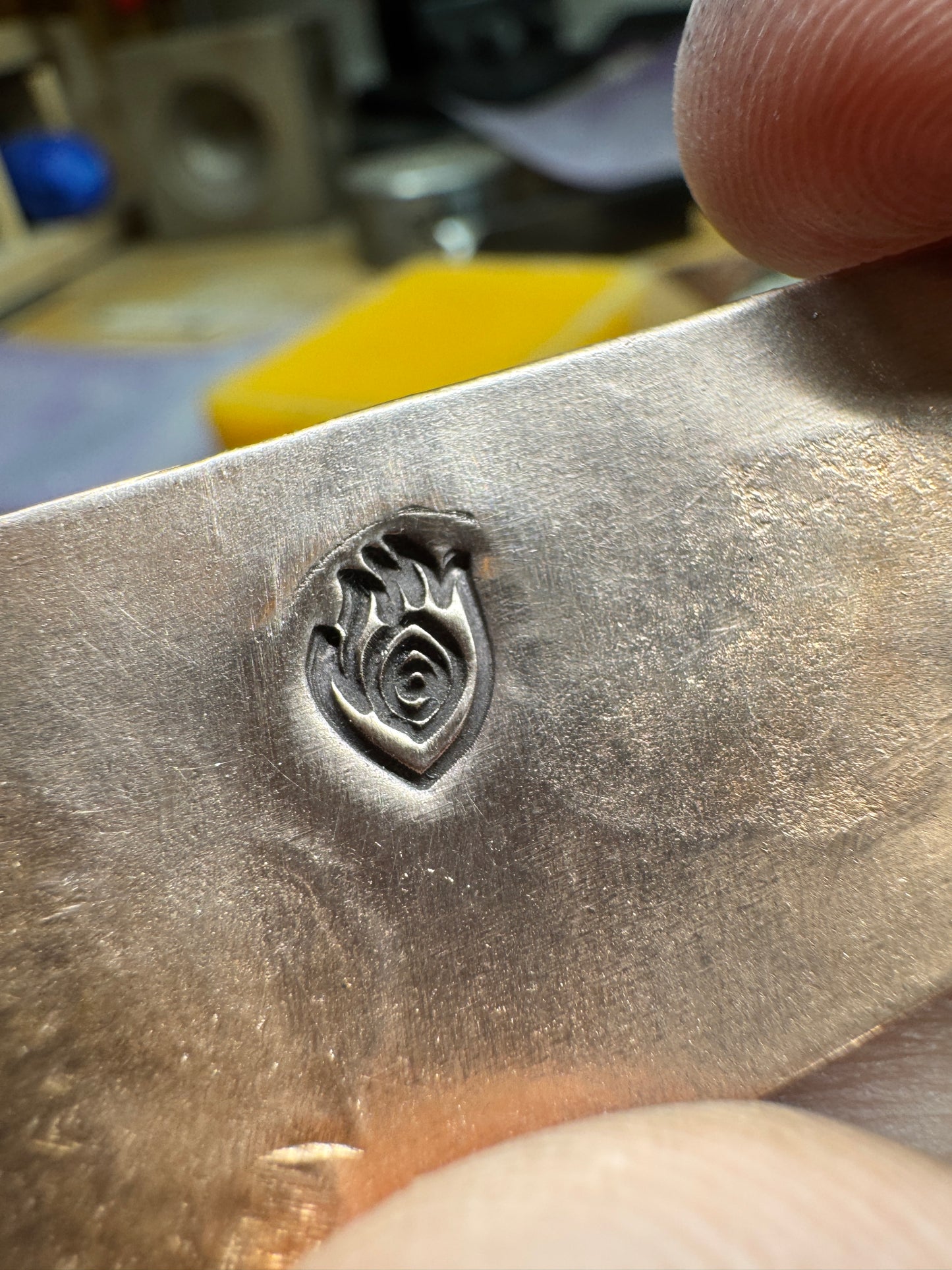 Peacock feather stamp