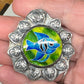 Enamel fish pendant