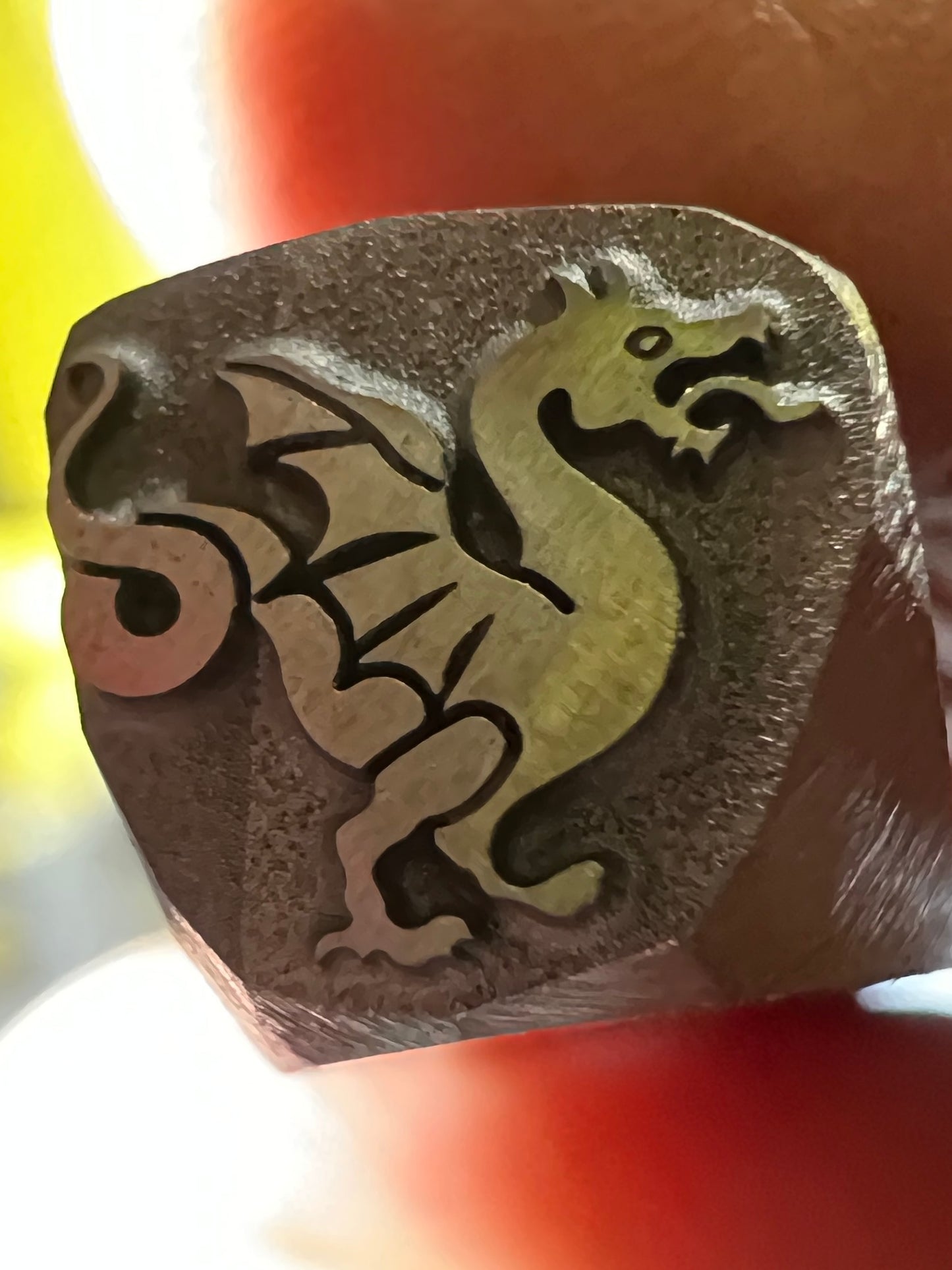 Dragon with winding tail