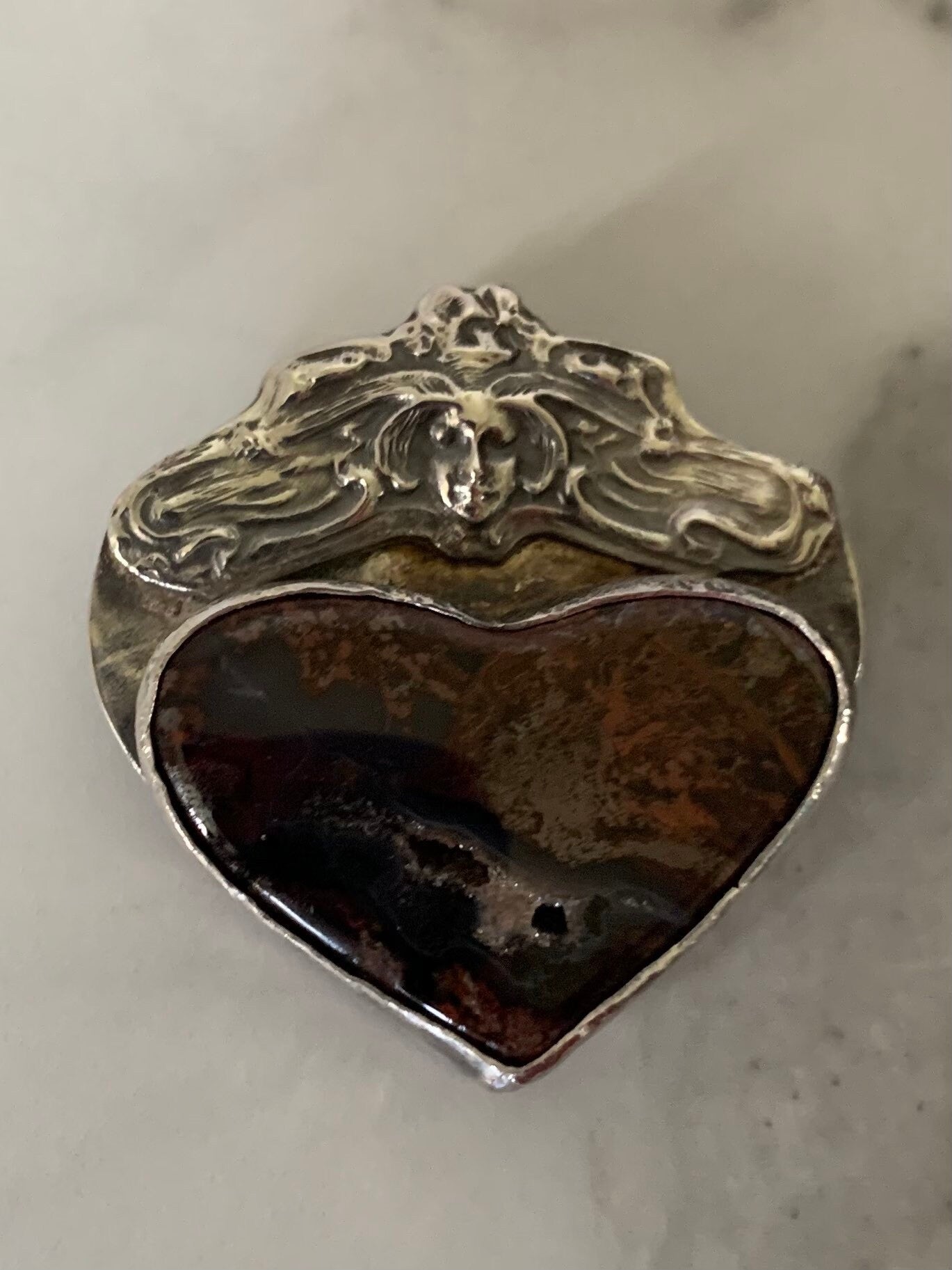 Art Nouveau Maiden with Heart