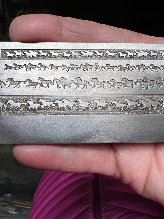 Stampede Horse ring band plate