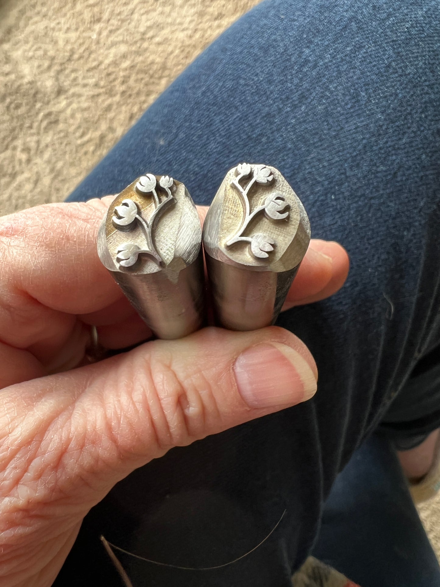 Lotus semi circle stamp