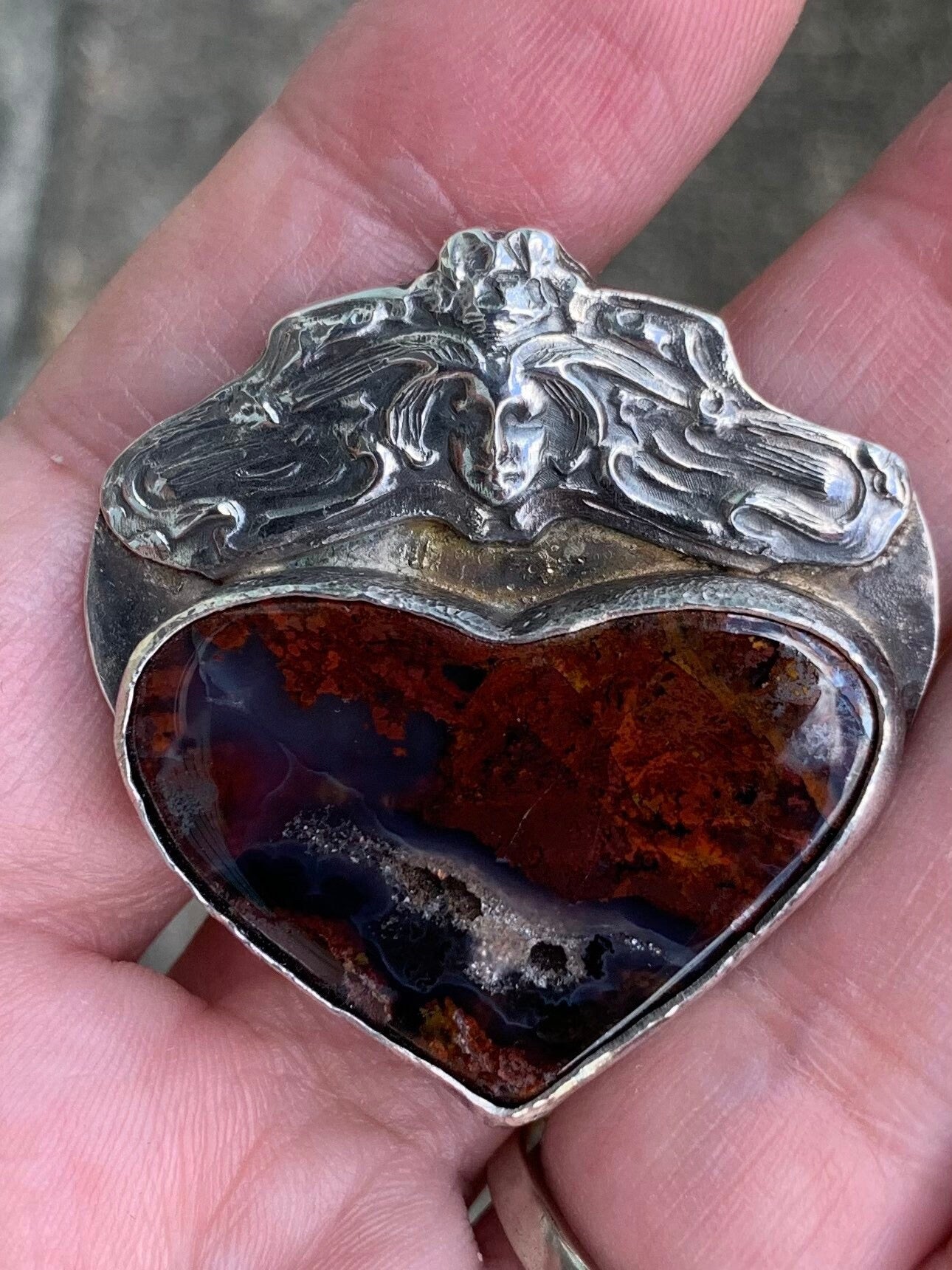 Art Nouveau Maiden with Heart